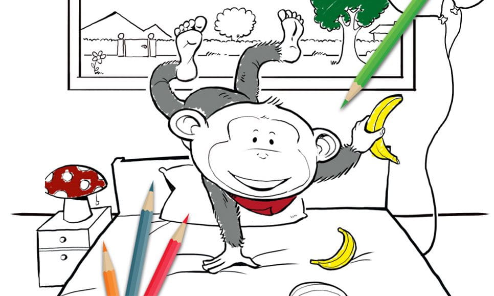 Distraction pour oublier les démangeaisons cutanées : coloriage