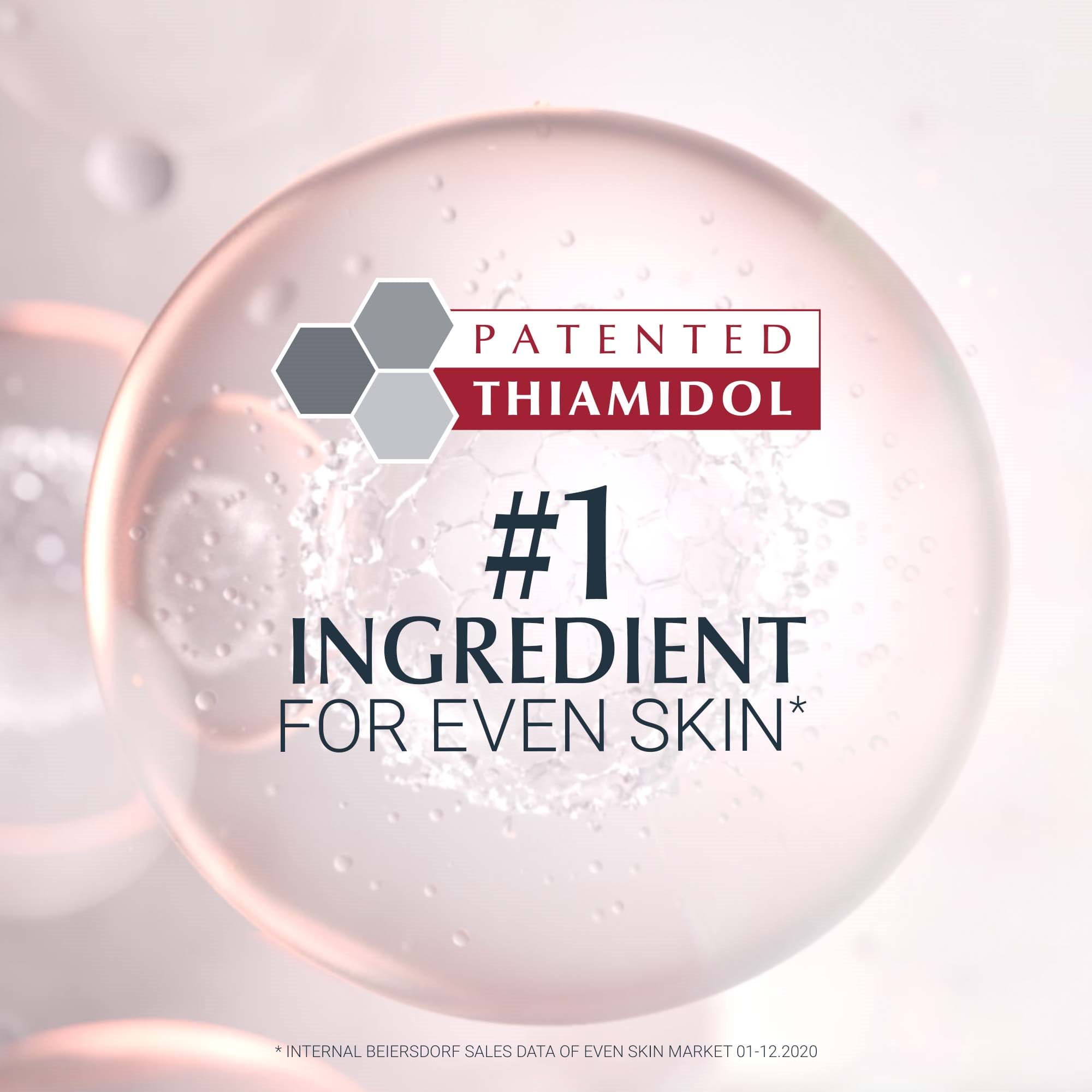 Eucerin Anti-Pigment Day SPF 30 Tinted Light contains Thiamidol, the number one ingredient for pigment spots.