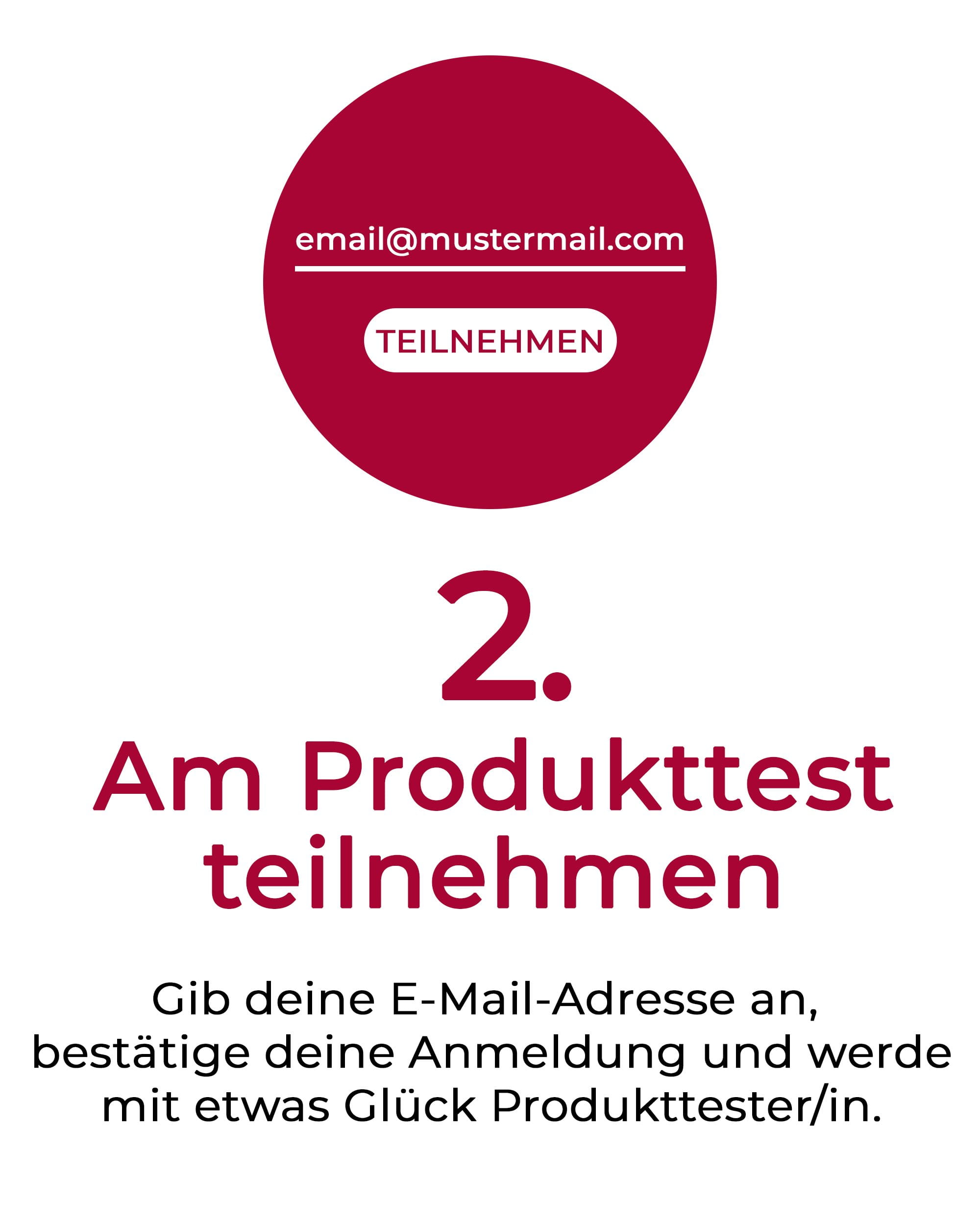 2. Am Produkttest teilnehmen