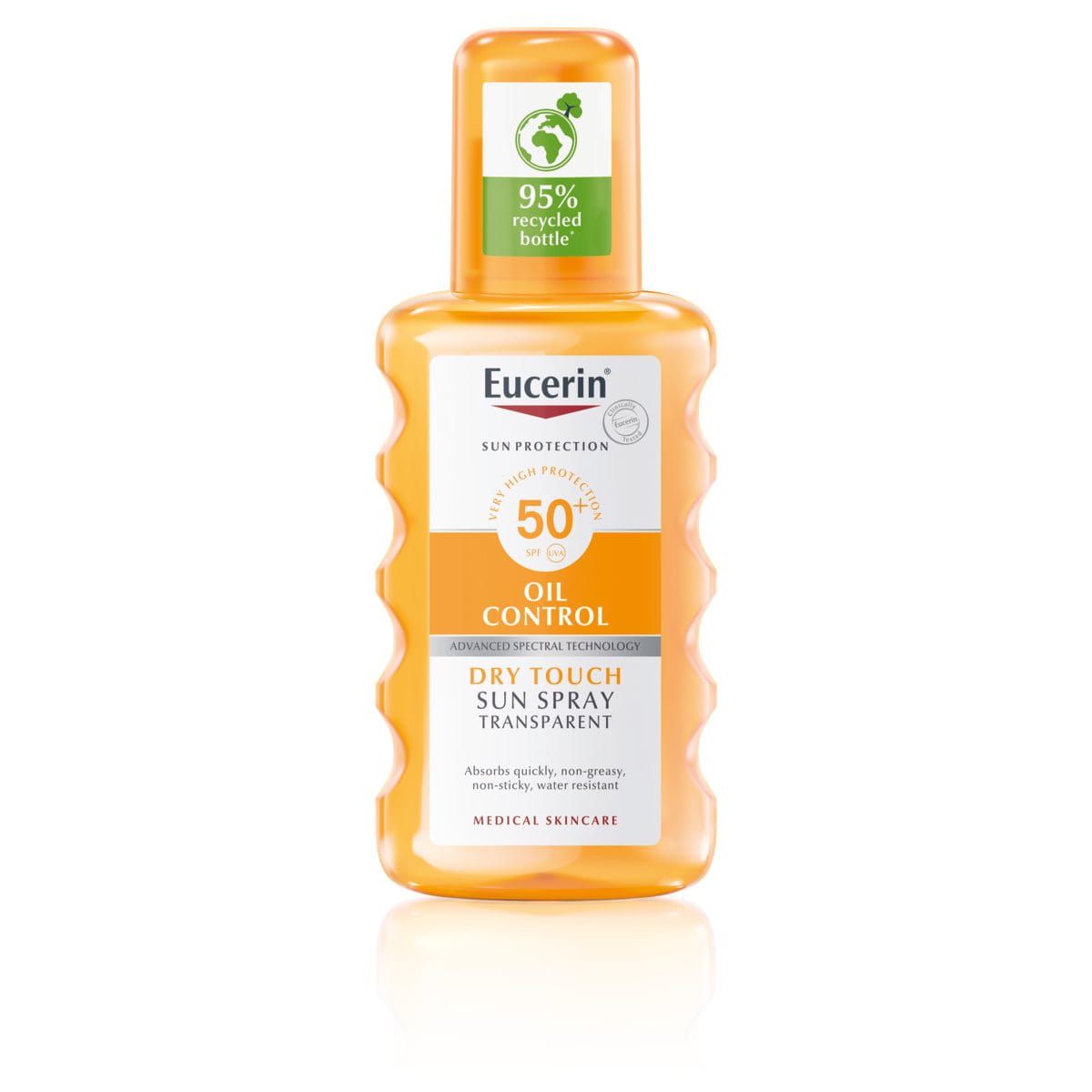Eucerin Sun Прозрачен слънцезащитен спрей за тяло Sensitive Protect SPF 50