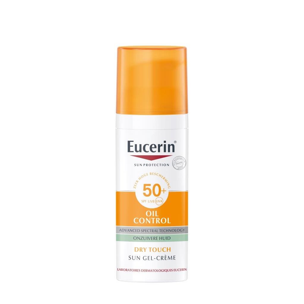 Слънцезащитен гел-крем за лице за мазна кожа SPF 50+