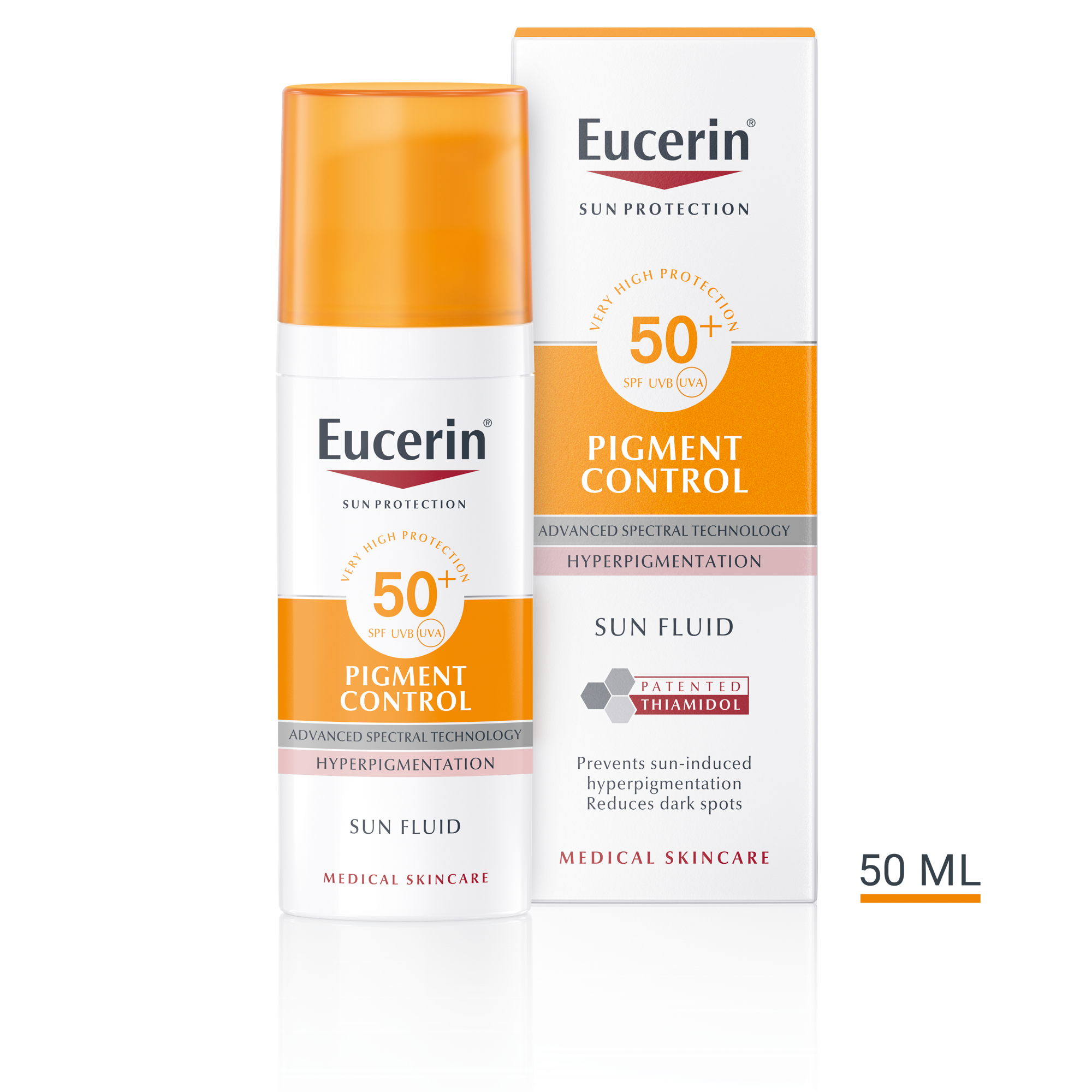 Eucerin Слънцезащитен флуид Pigment Control SPF 50+
