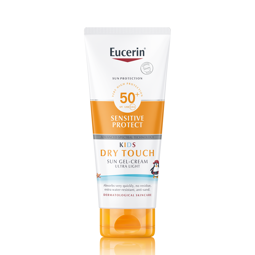 Eucerin Sensitive Protect Kids Dry Touch Sun Gel-Cream SPF50+ -aurinkosuojavoide lapsille