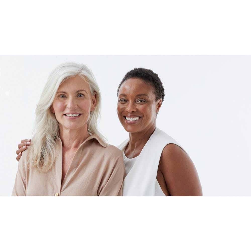 Women smiling together