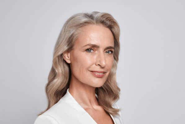 older woman's face with wrinkles