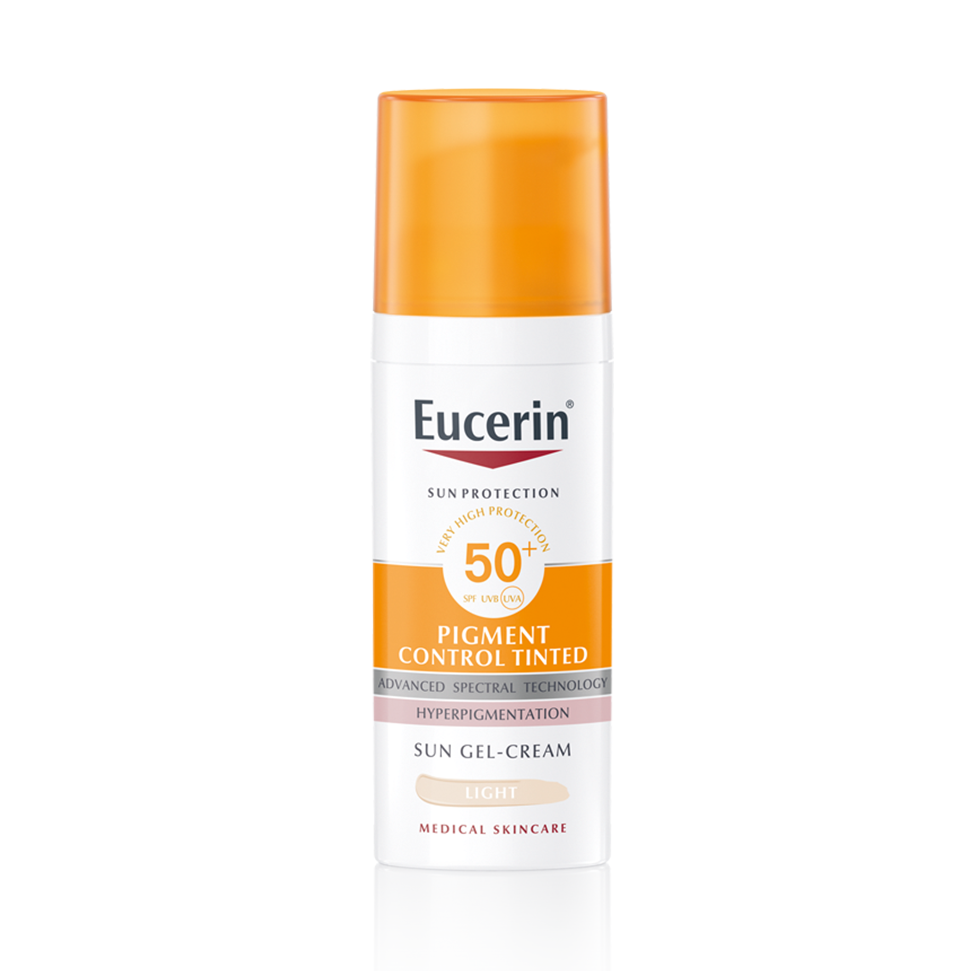 Eucerin Pigment Control tinted gel-krema za zaštitu kože lica od sunca SPF 50+, svijetla nijansa