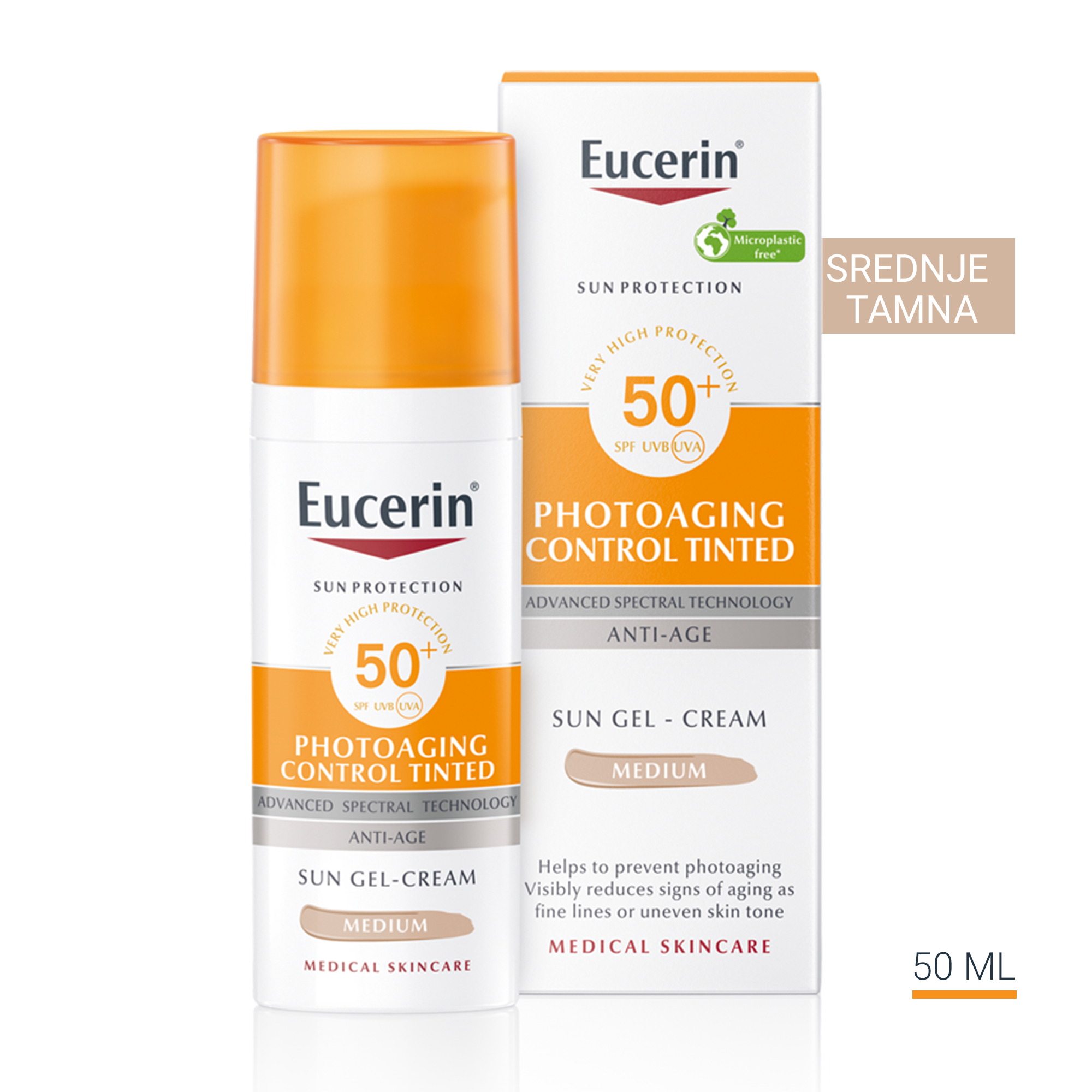92% of woman say Eucerin Sun Protection Photoaging Control Tinted SPF 50+ Medium instantly unifies complexion. 