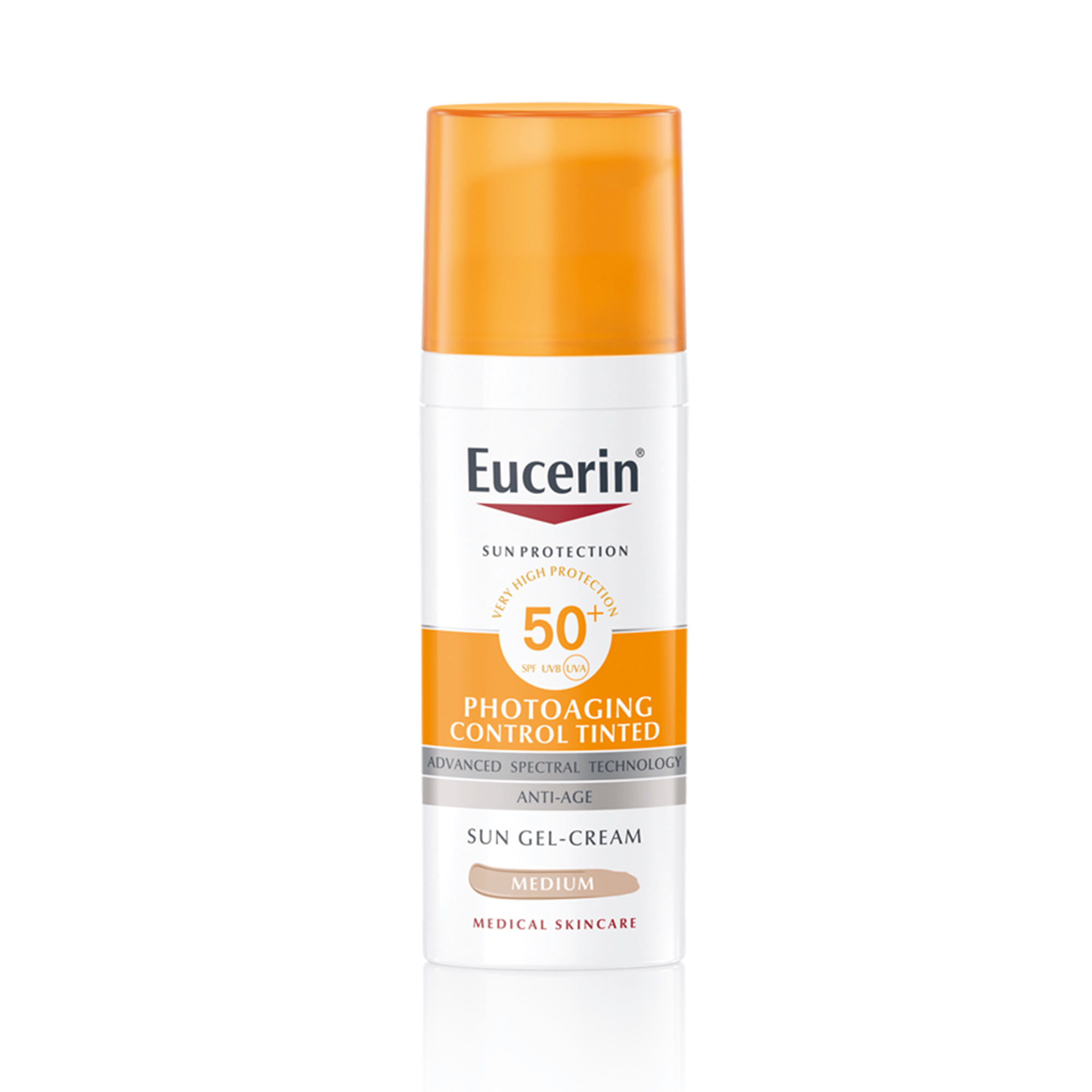Eucerin Photoaging Control tinted gel-krema za zaštitu kože lica od sunca, srednje tamna nijansa SPF 50+