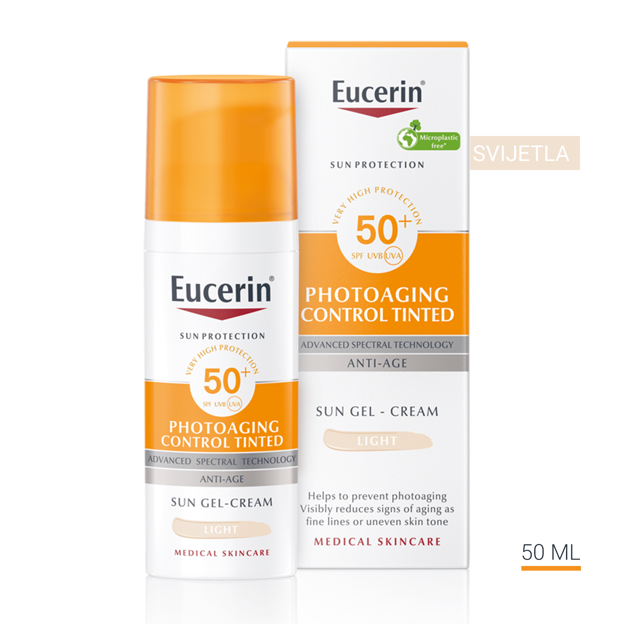 92% of woman say Eucerin Sun Protection Photoaging Control Tinted SPF 50+ Light instantly unifies complexion. 