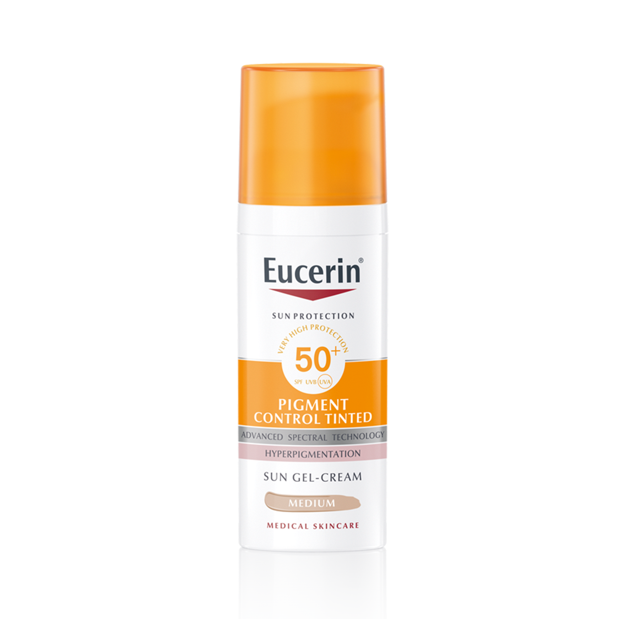 Eucerin Pigment Control tinted gel-krema za zaštitu kože lica od sunca SPF 50+, srednje tamna nijansa