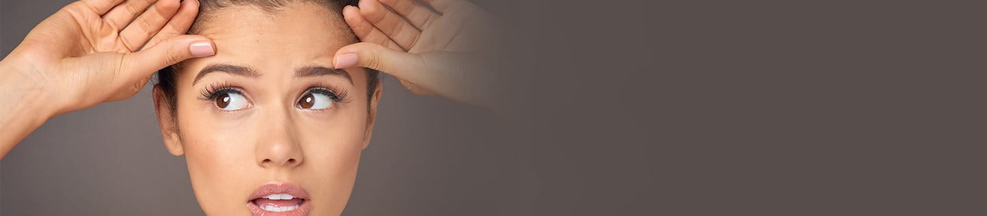 rughe di espressione sulla fronte