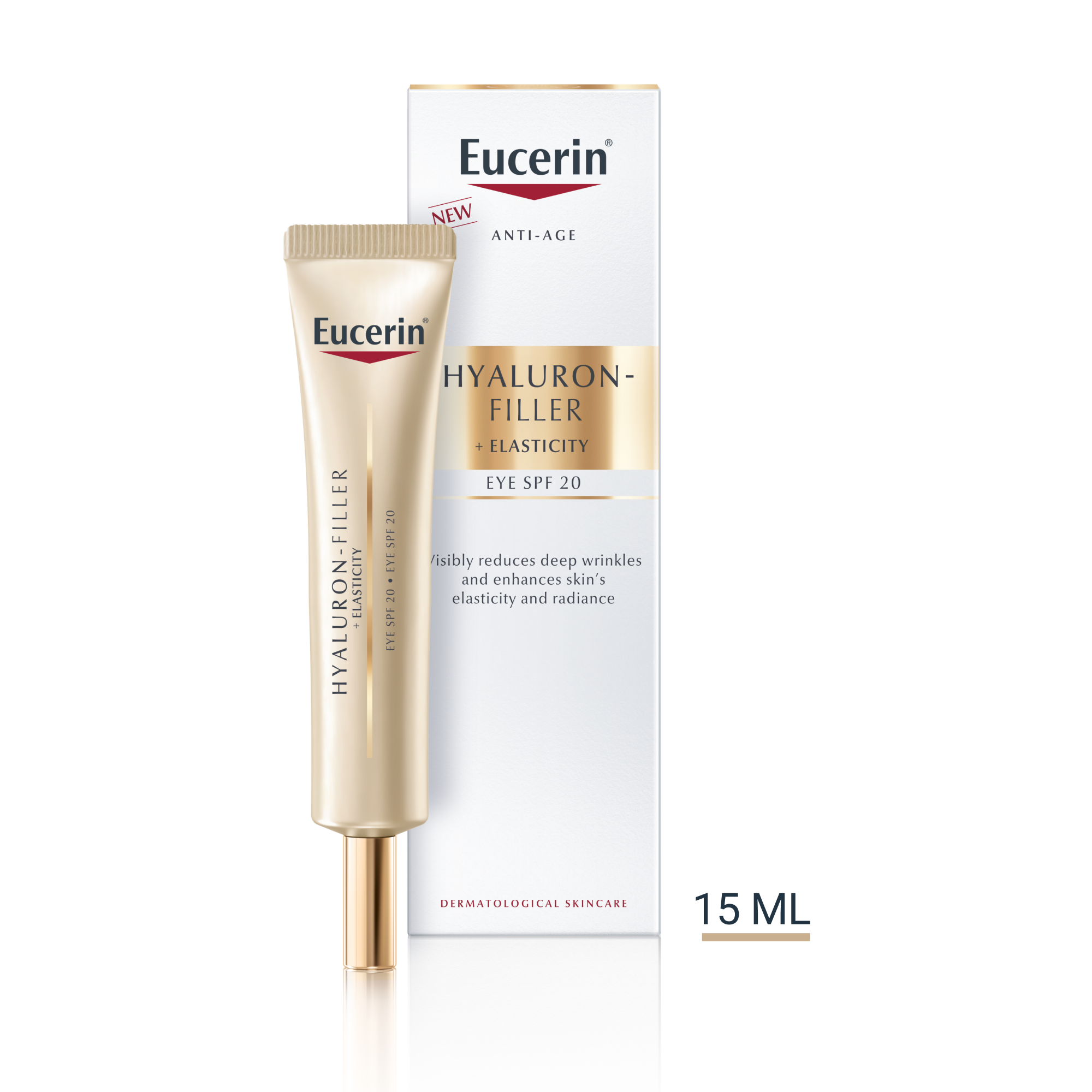 Produktbild med Eucerin Hyaluron-Filler + Elasticity Eye Cream SFP 20