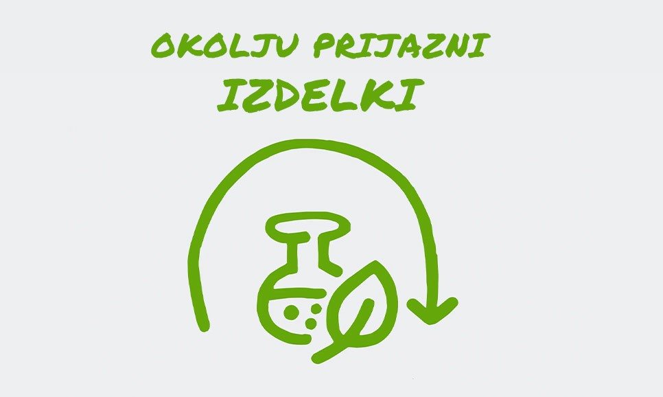 Ilustrirana ikona prikazuje puščico, ki tvori polkrog okrog besed "All Clean" ob listu in čaši.