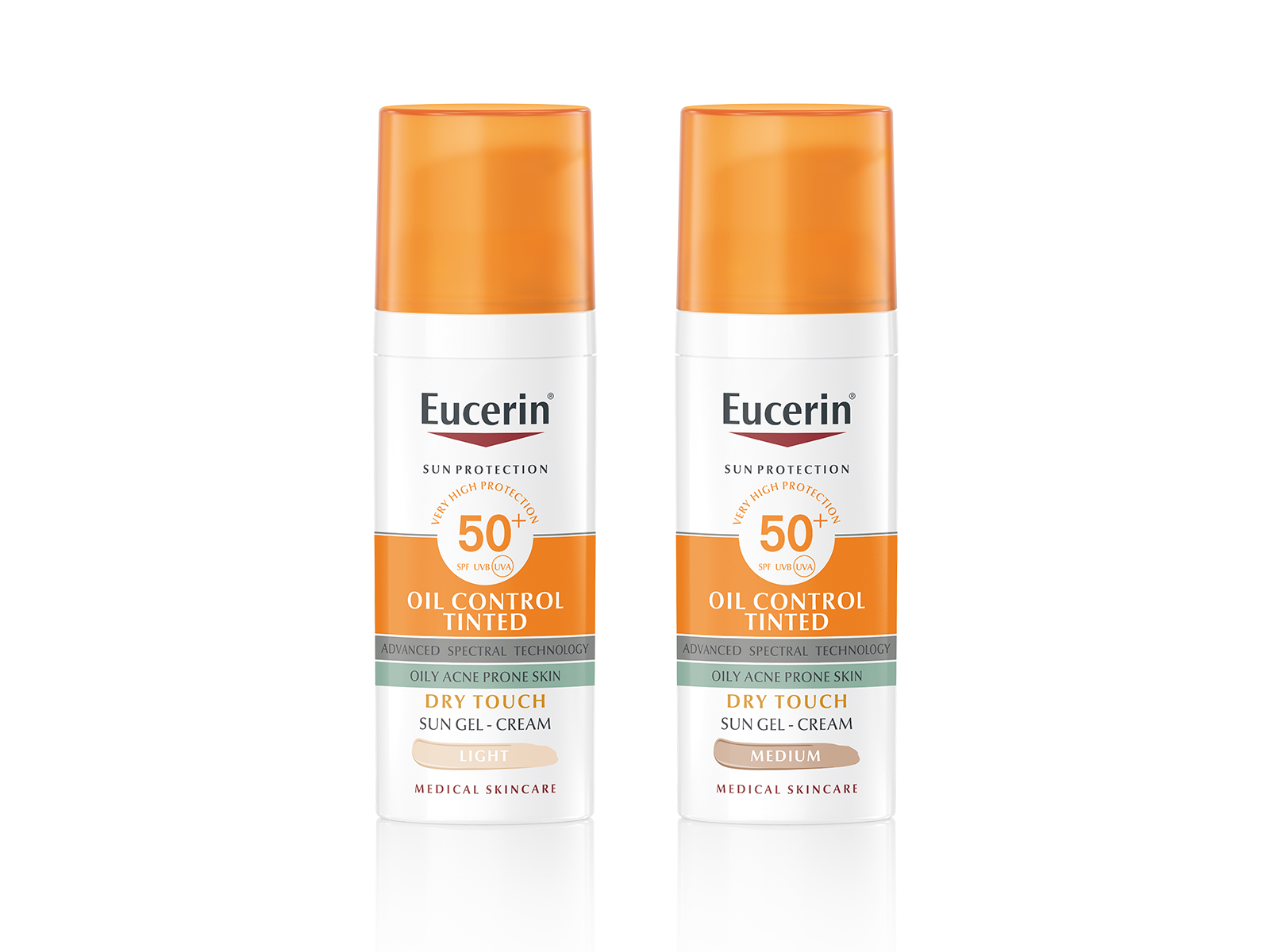 Ochranný krémový gél na opaľovanie na tvár Dry Touch Oil Control SPF 50+ 