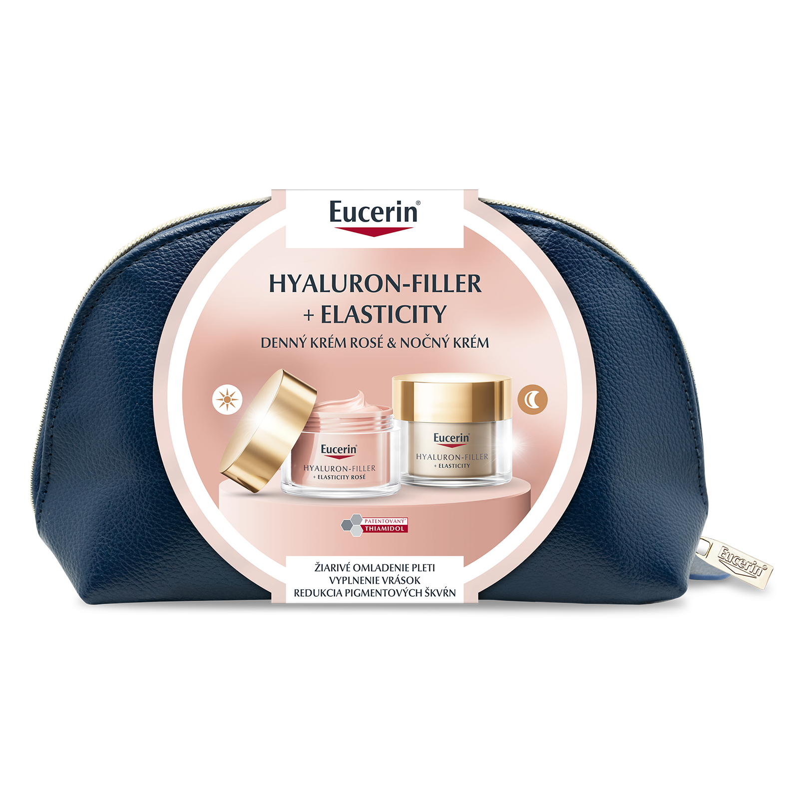 Hyaluron-Filler + Elasticity Denný krém Rosé a Nočný krém