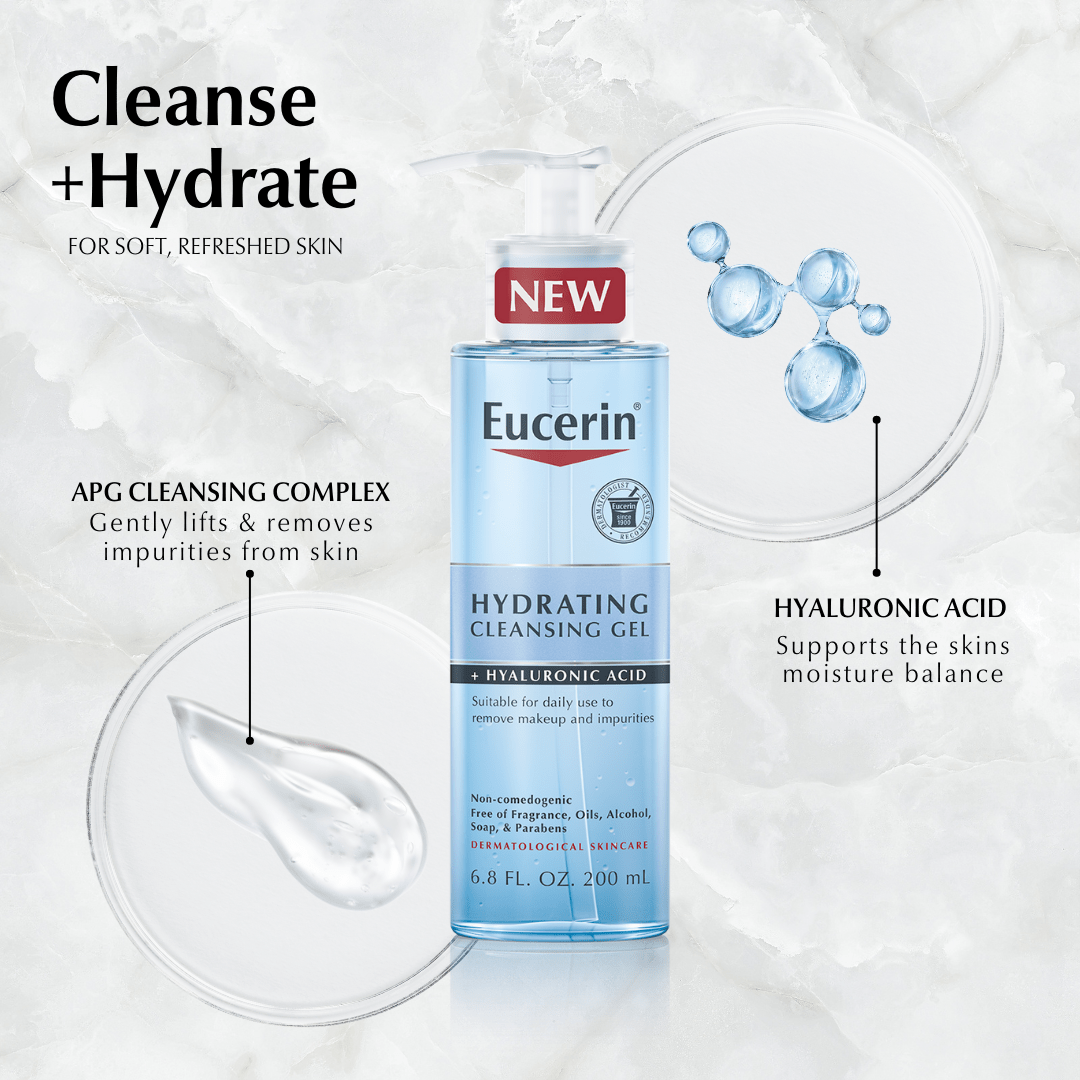 Eucerin Hydrating Cleansing Gel Ingredient Graphic 