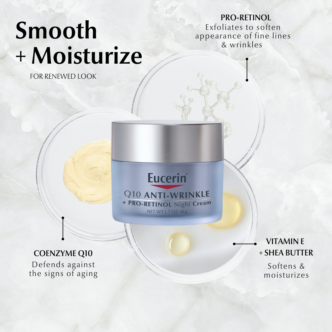 Eucerin Q10 Anti Wrinkle Cream Ingredient Graphic