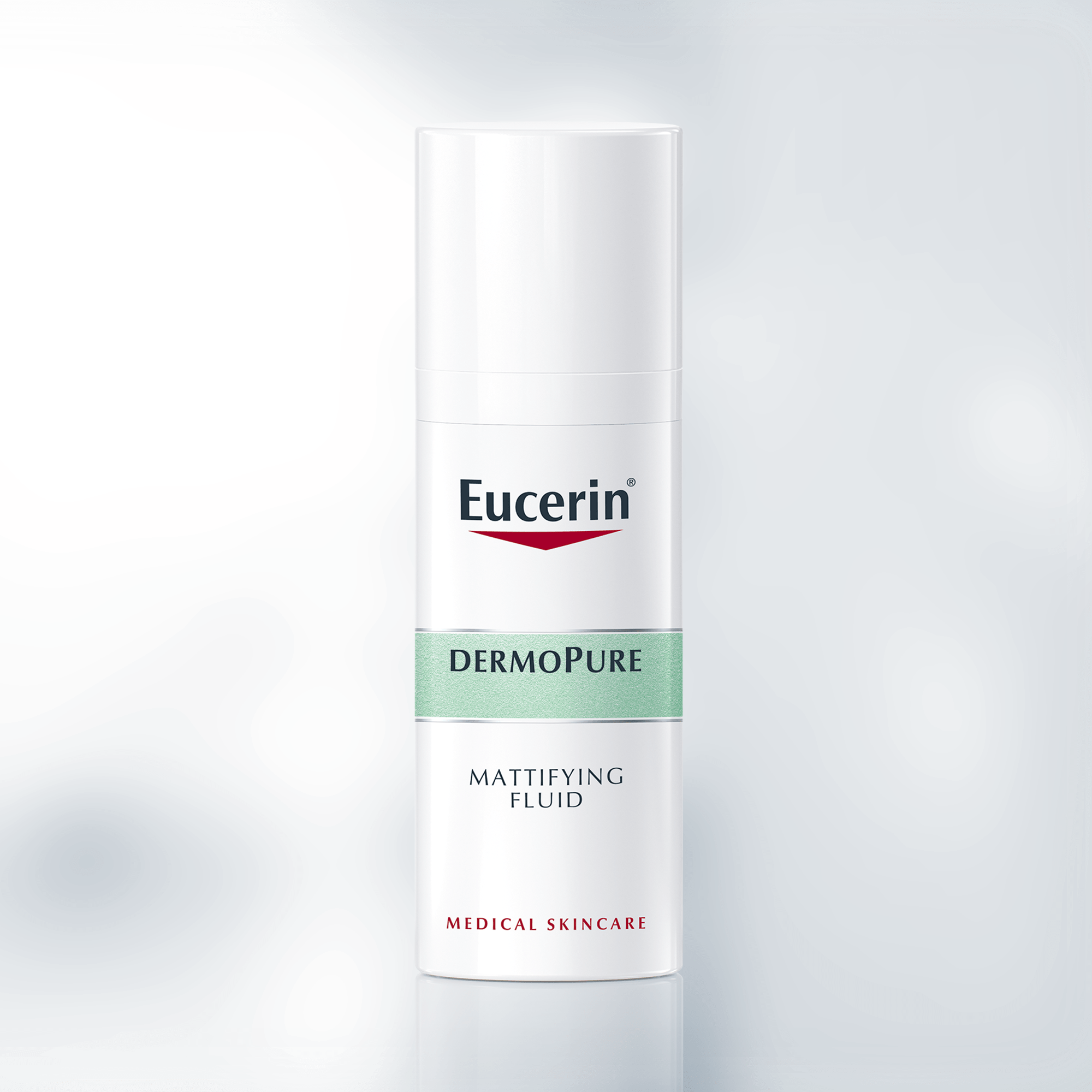 A mattifying fluid for skin with an 8 anti-shine effect that helps reduce blemishes and diminishes excess sebum