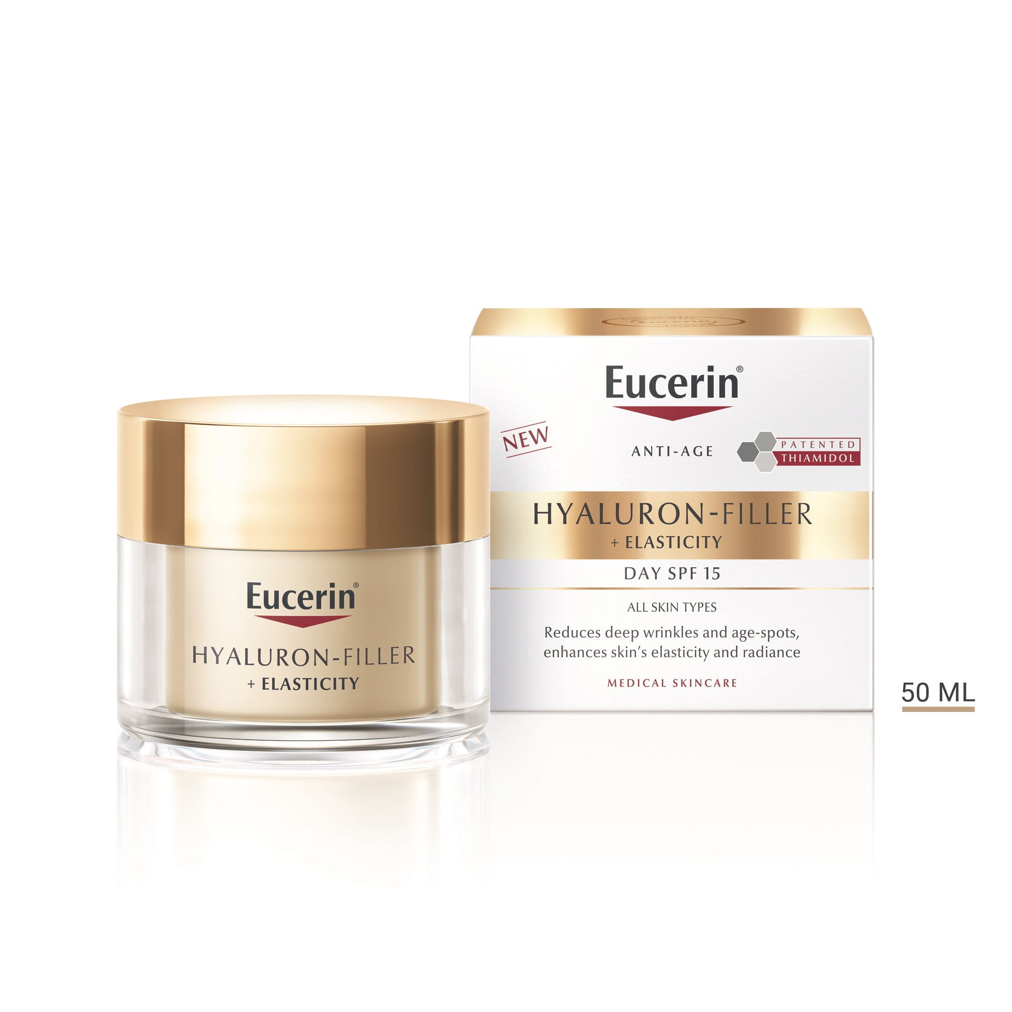 Eucerin Hyaluron-Filler + Elasticity Day Cream SPF15 with patented Thiamidol 