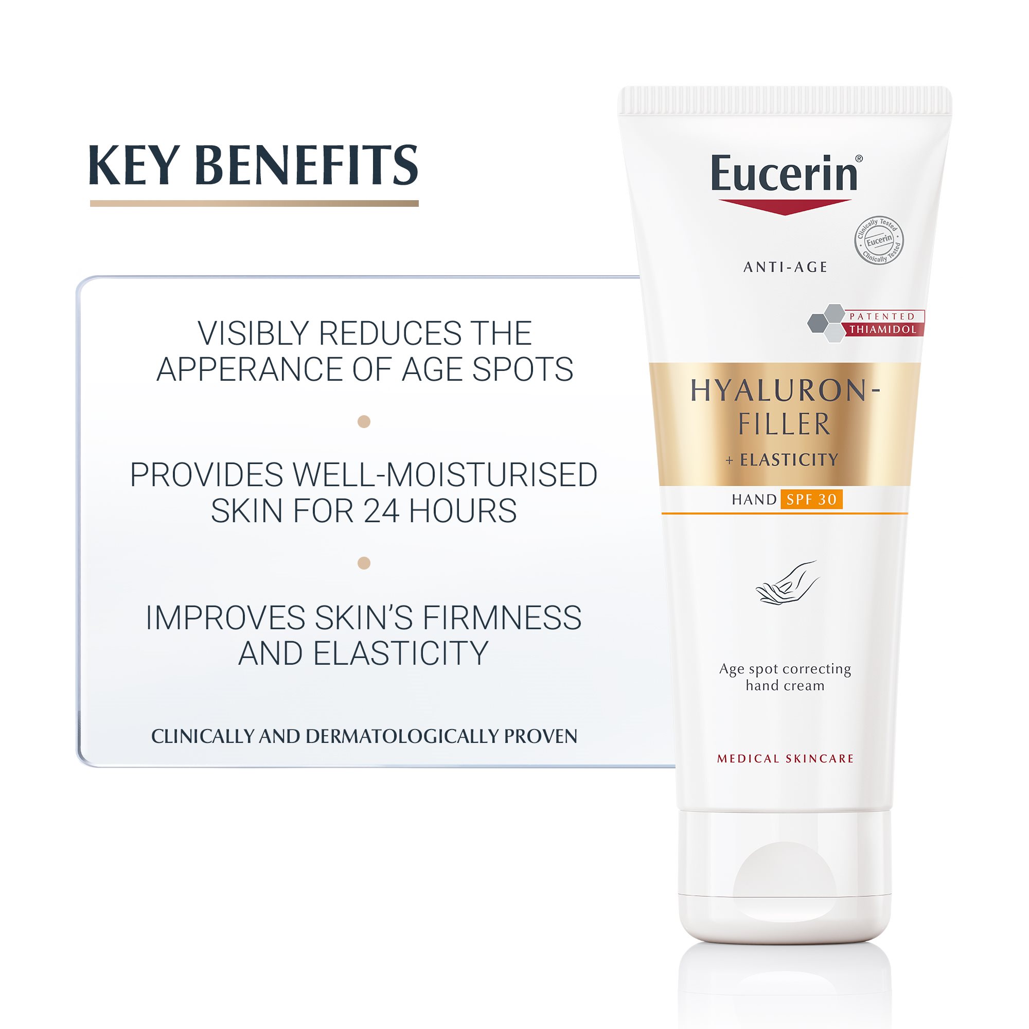 Eucerin Hyaluron-Filler + Elasticity Age Spot Correcting Hand Cream - Visibly reduces the appearance of pigment spots on the hands