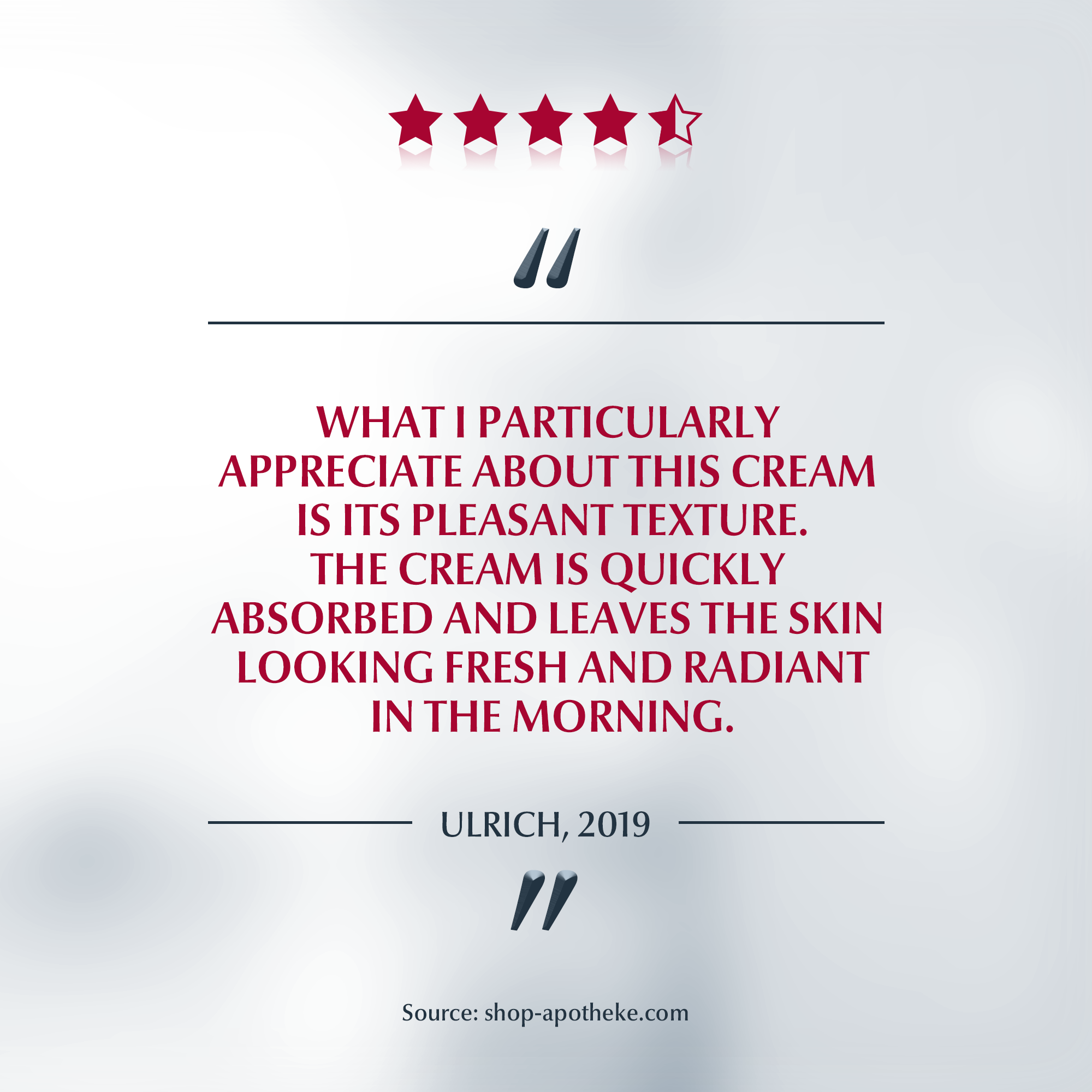 User quote Hyaluron Elasticity Night Care