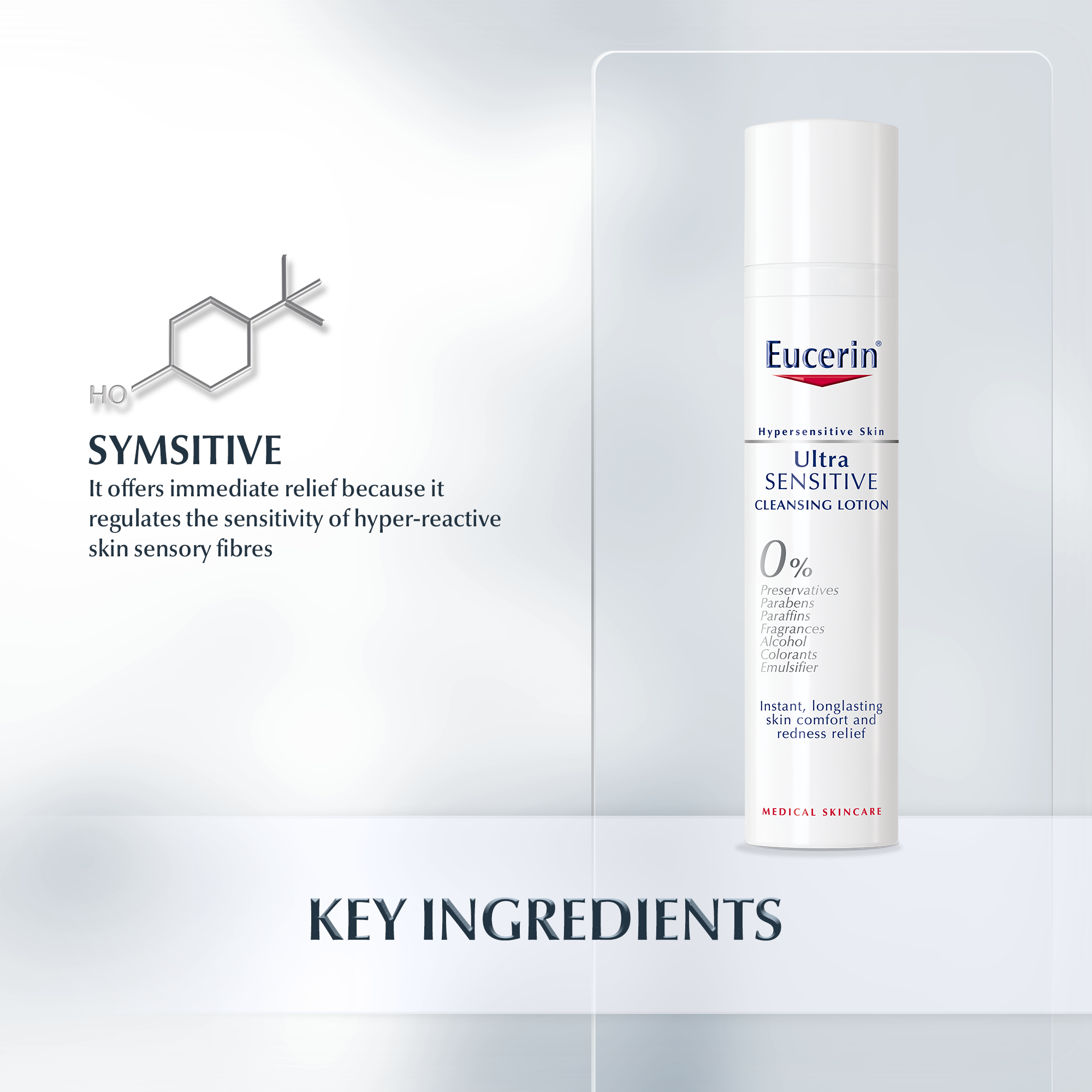 Eucerin UltraSENSITIVE Lotion thoroughly and gently hypersensitive and effectively make-up.