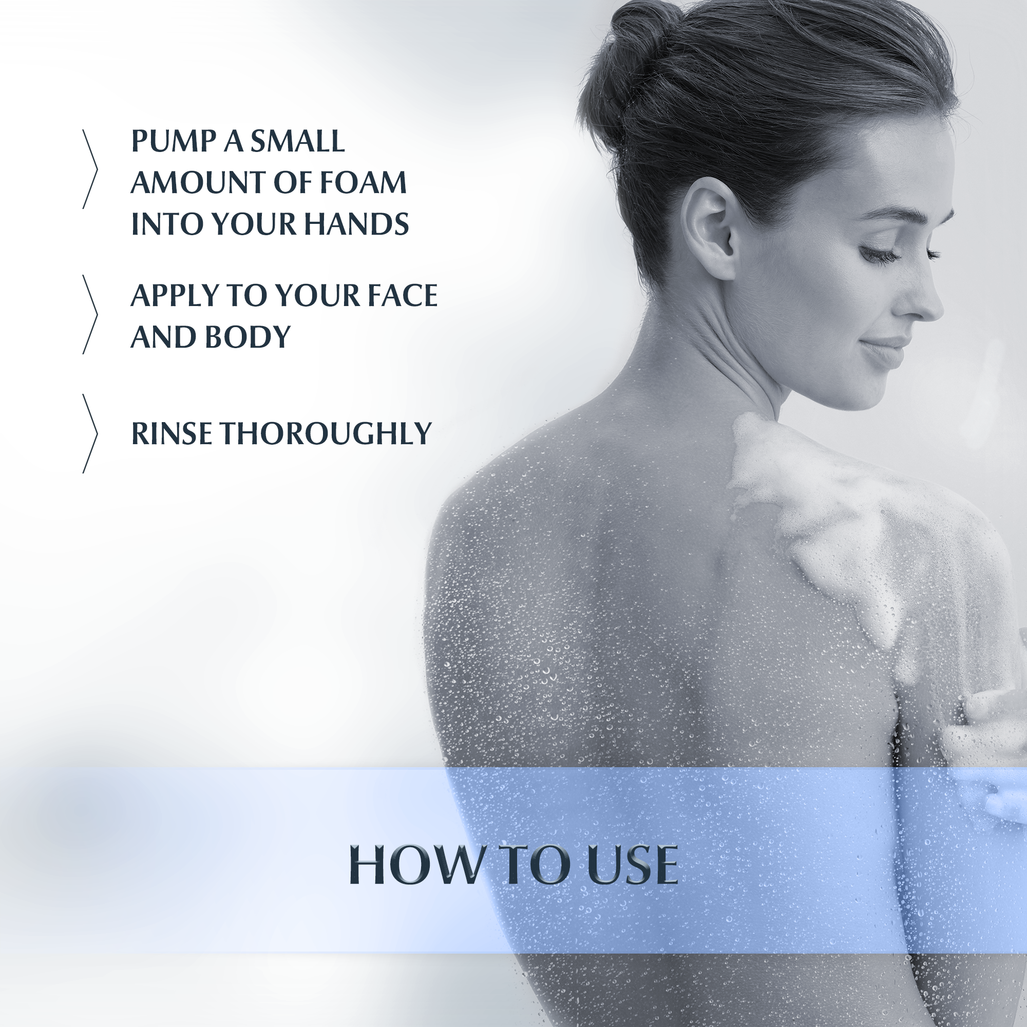 How to apply shower foam for dry skin