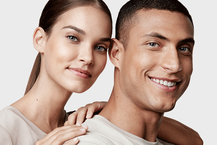 Piel masculina y femenina en una foto