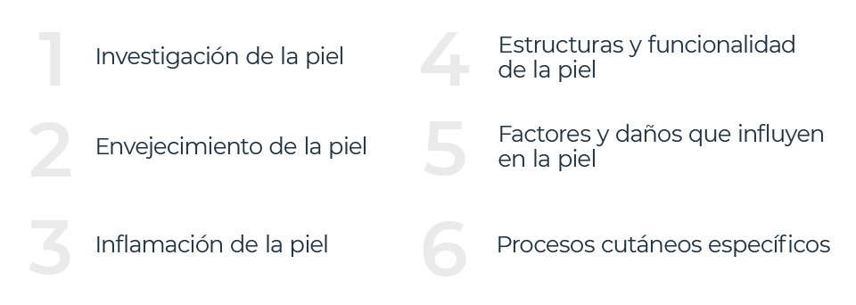 Principales ámbitos del Centro de Investigación de Eucerin