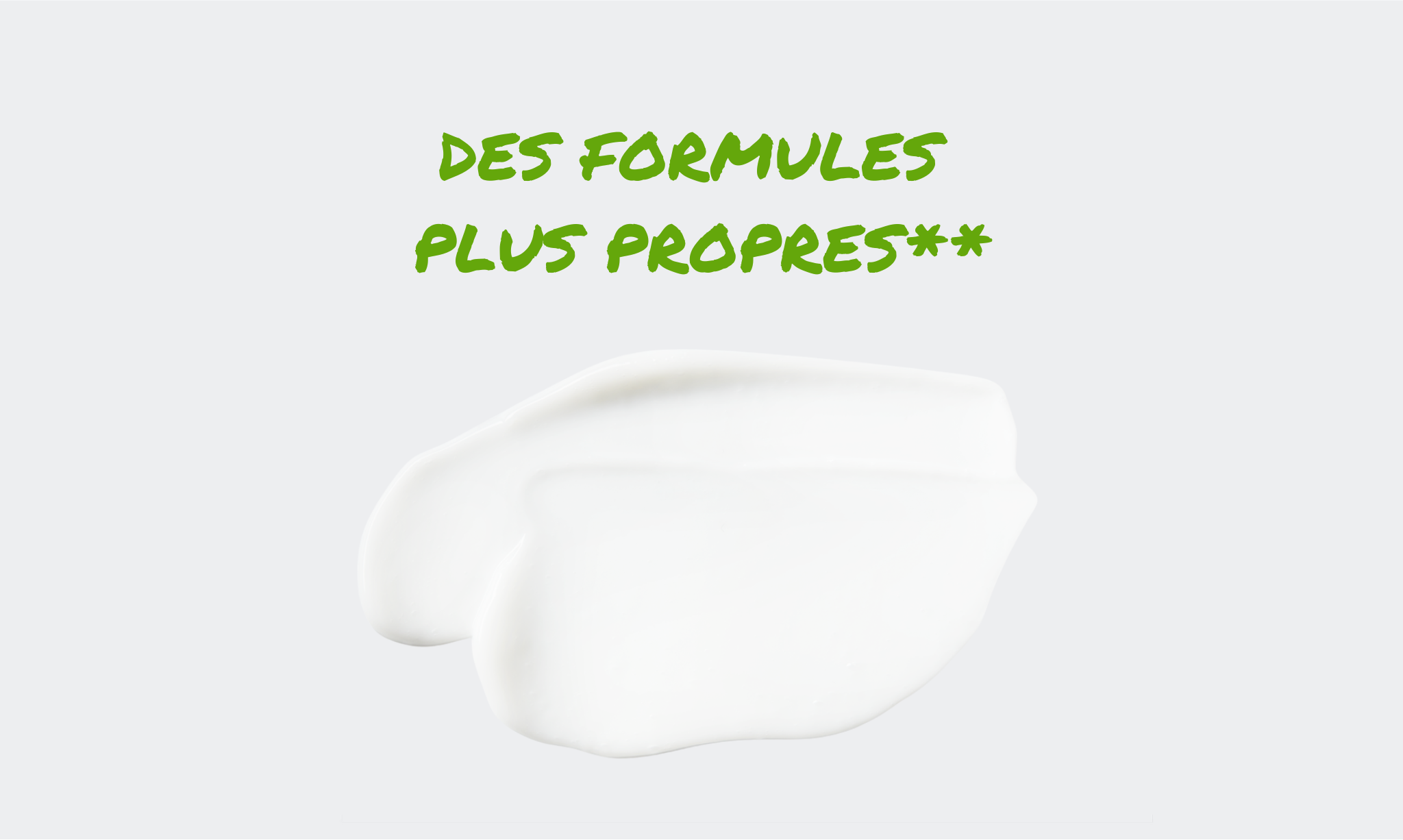 Une trace de lotion entourée d’un symbole de recyclage stylisé