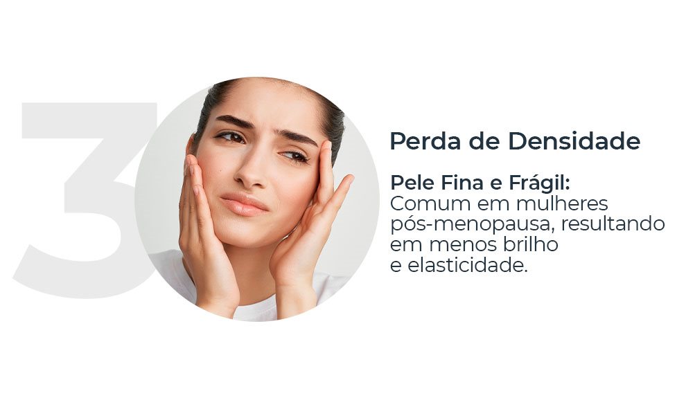 diminuição da densidade da pele