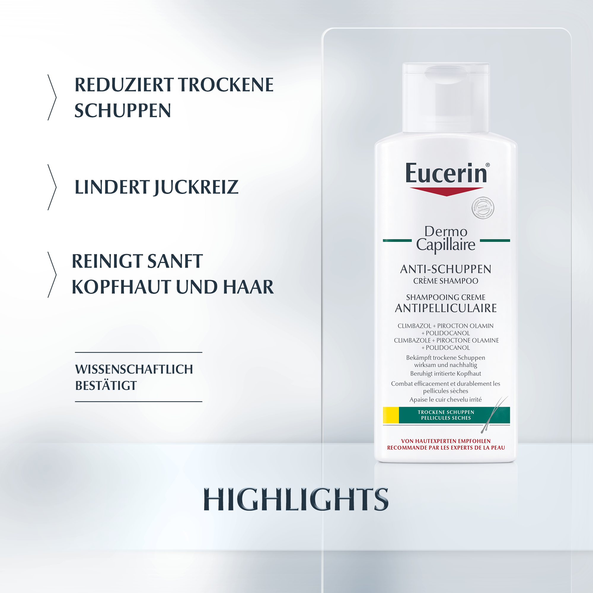 HAIRMED B4 Anti-Schuppen Shampoo – Bei Trockenen Schuppen & Juckreiz – Mit Provitamin B5, 200 Ml