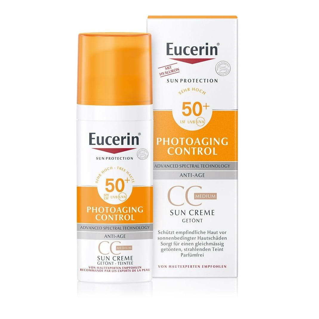 Eucerin Photoaging Control Face Sun Creme getönt LSF 50+ Medium