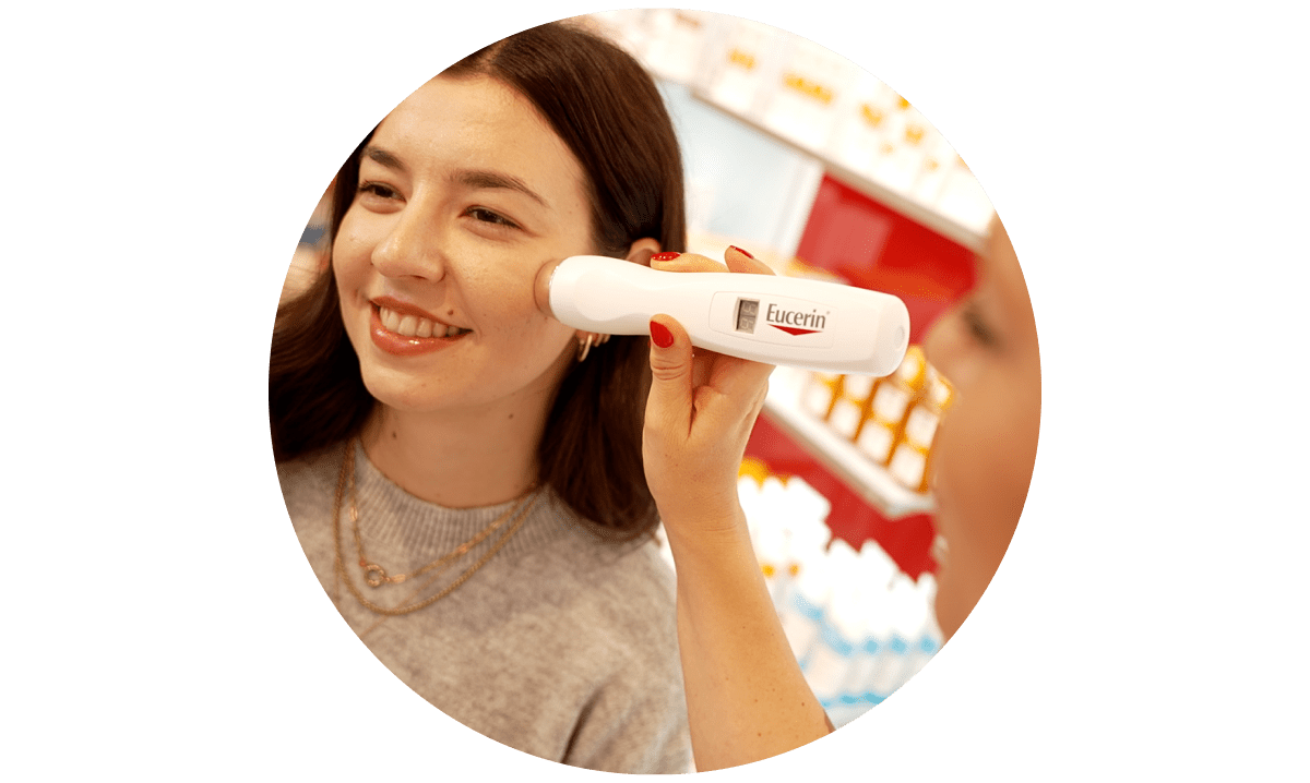 Test des Hautzusands mit einer Penstation