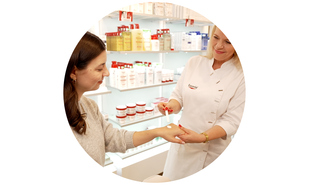 Testen der Eucerin Produkte