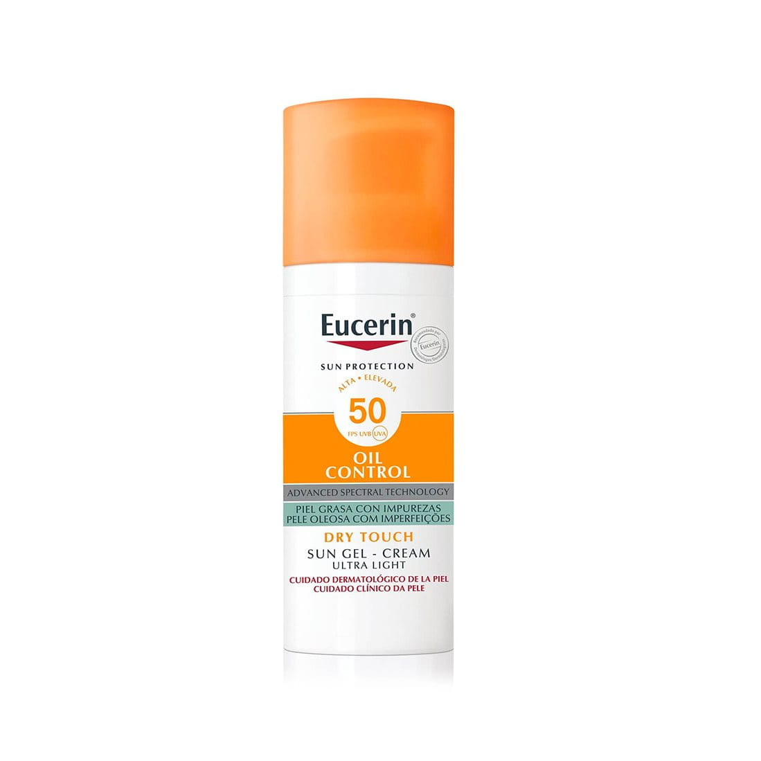 Sun Crema Oil Control Dry Touch FPS 50 | Protector solar piel grasa y con tendencia acneica | Eucerin