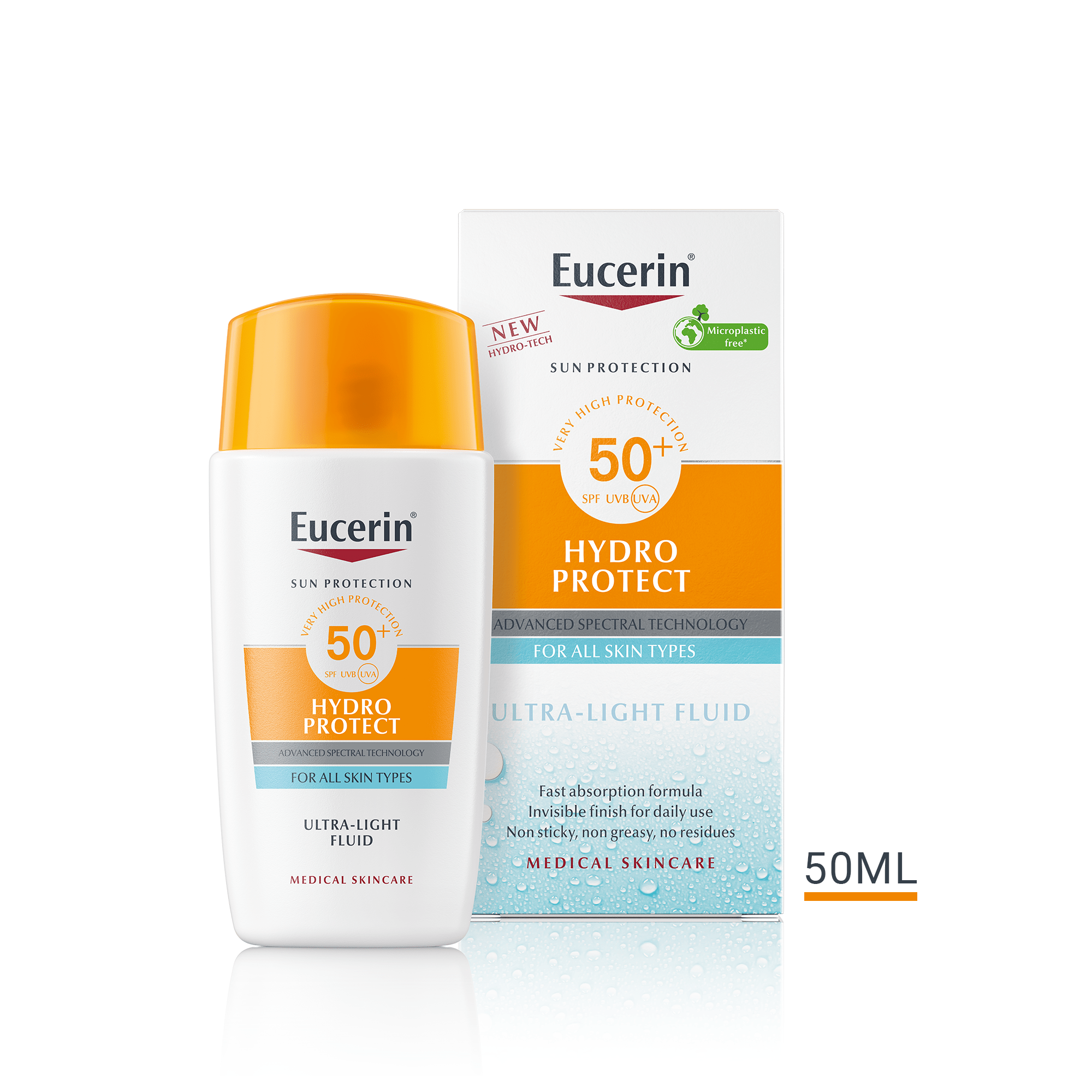 Eucerin Sun Hydro Protect ultra-könnyű napozó fluid arcra SPF50+
