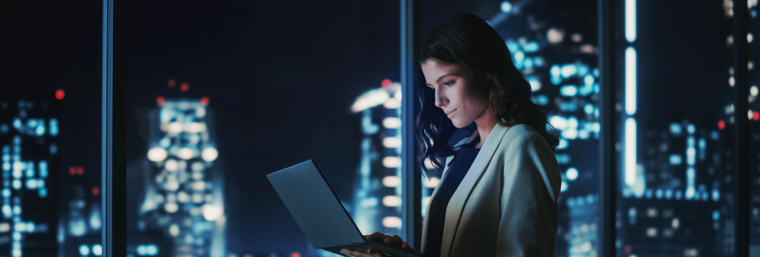 Persona afectada por la luz azul