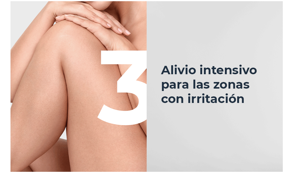 Alivio intensivo para las zonas con irritación