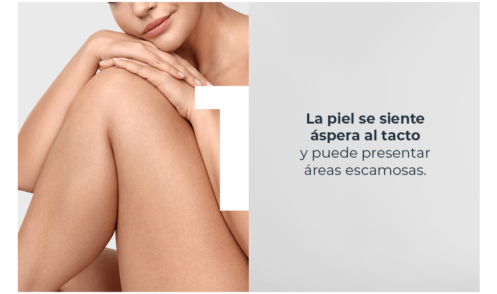 La piel se siente áspera al tacto