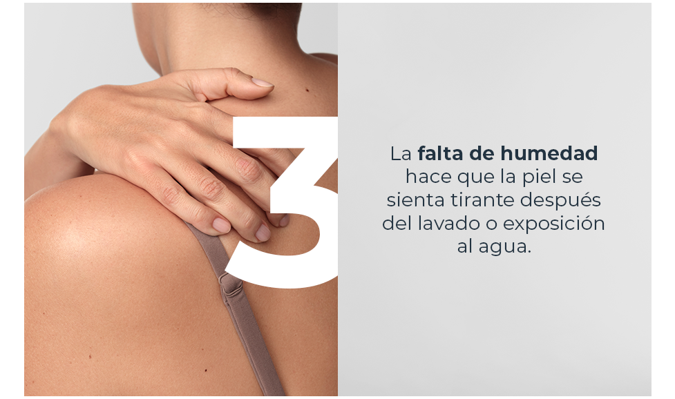 La falta de humedad hace que la piel se sienta tirante