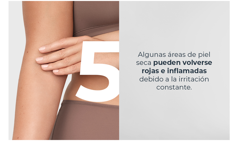 Algunas áreas pueden volverse rojas e inflamadas