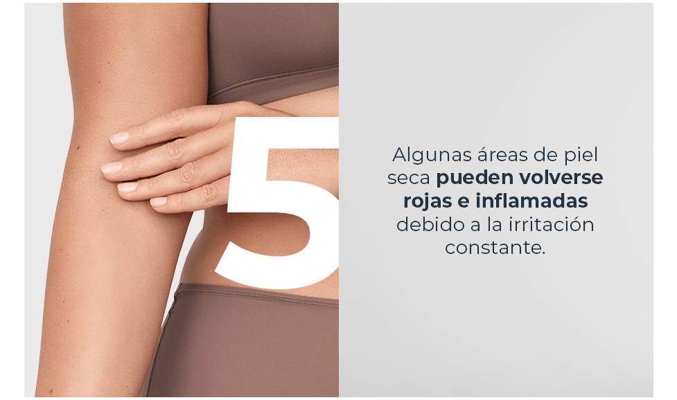 Algunas áreas pueden volverse rojas e inflamadas