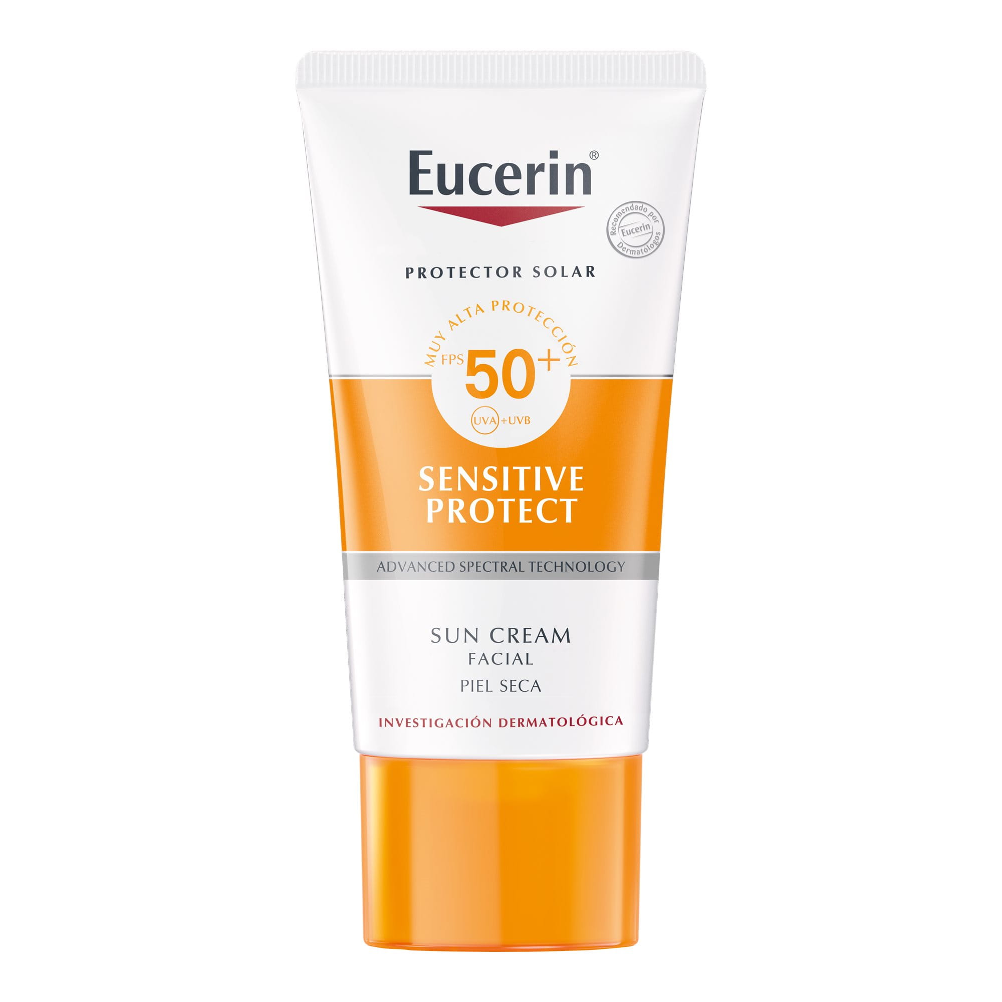 Protector Solar Facial Piel Seca y Sensible FPS 50+ | Eucerin
