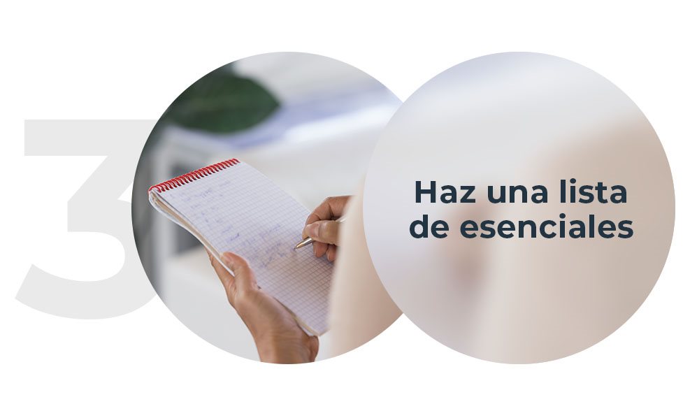 Haz una lista de esenciales