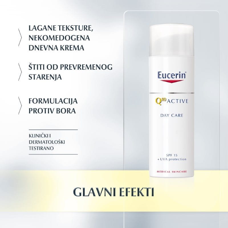 Eucerin Q10 ACTIVE Dnevna krema za normalnu i mešovitu kožu - Glavni efekti