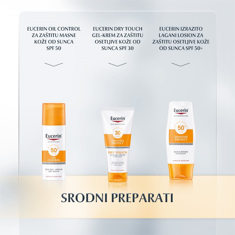 Eucerin Dry Touch Gel-krem za zaštitu osetljive kože od sunca SPF 50+ - Srodni preparati