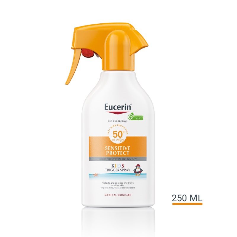 Eucerin Sprej na pumpicu za zaštitu osetljive dečje kože od sunca SPF 50+