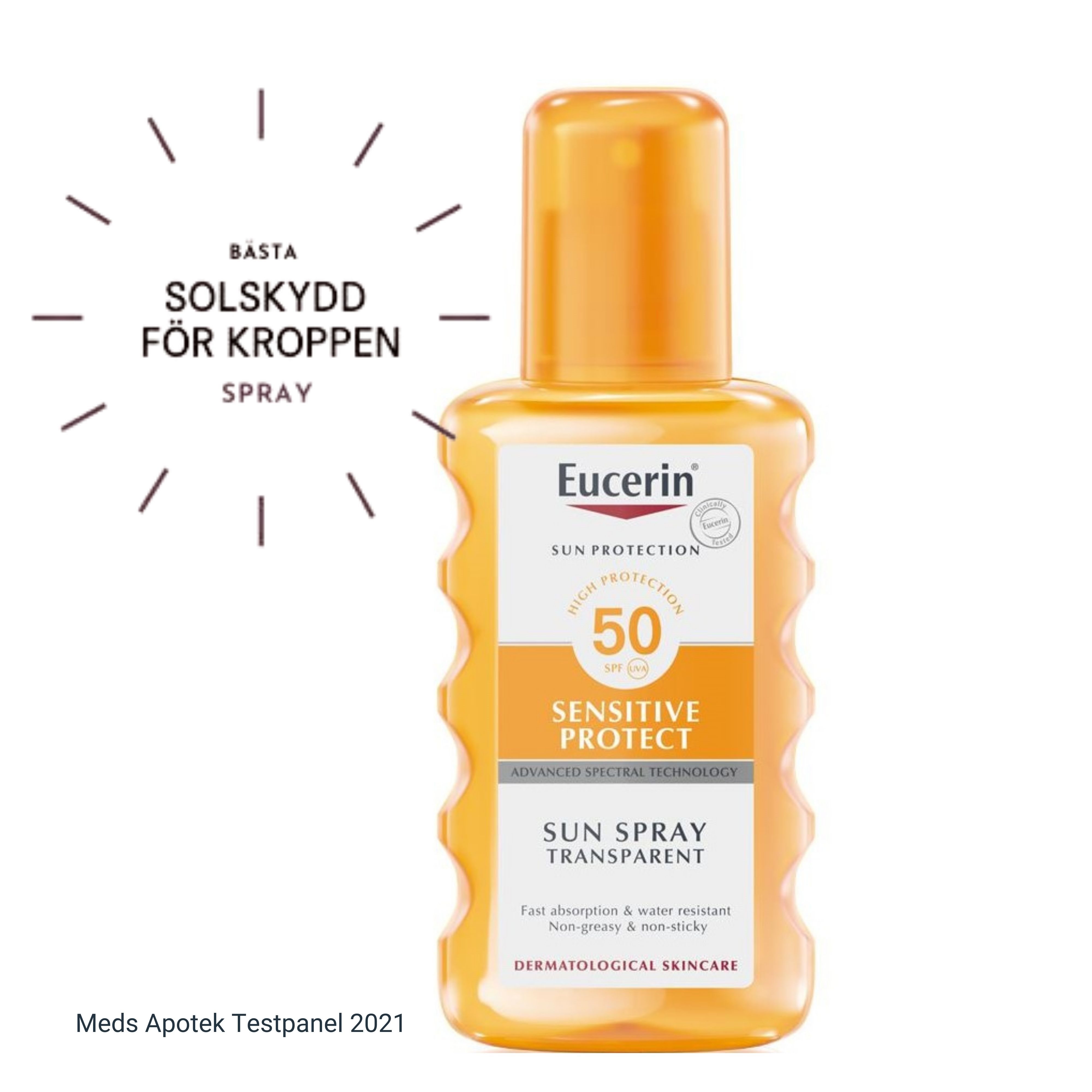 Sun Transparent Spray SPF50 - bästa solspray i Meds testpanel