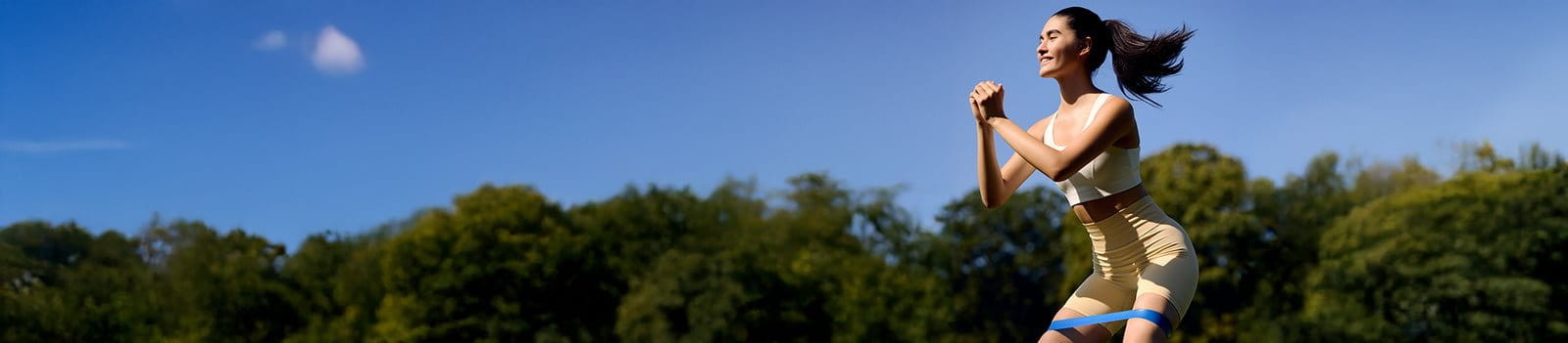 girl running in the park